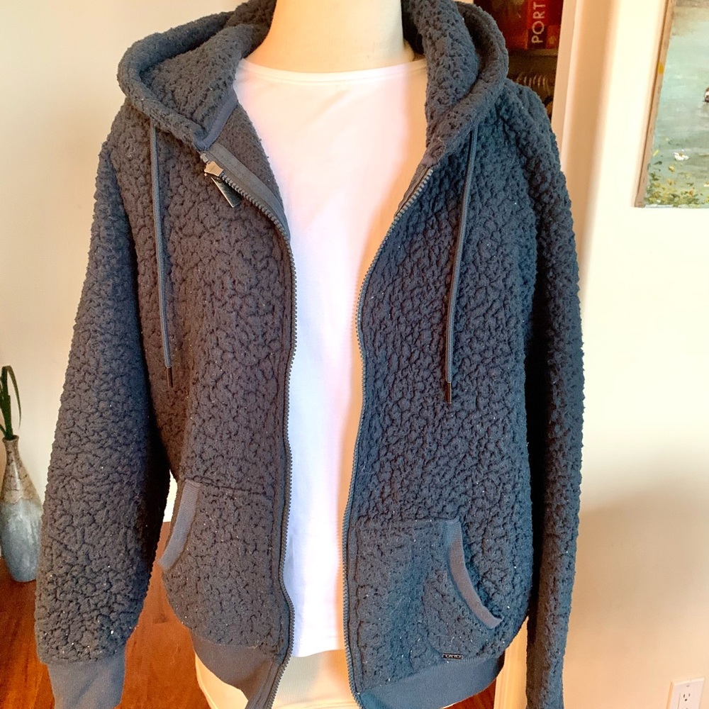 Marc New York Blue Sherpa Jacket